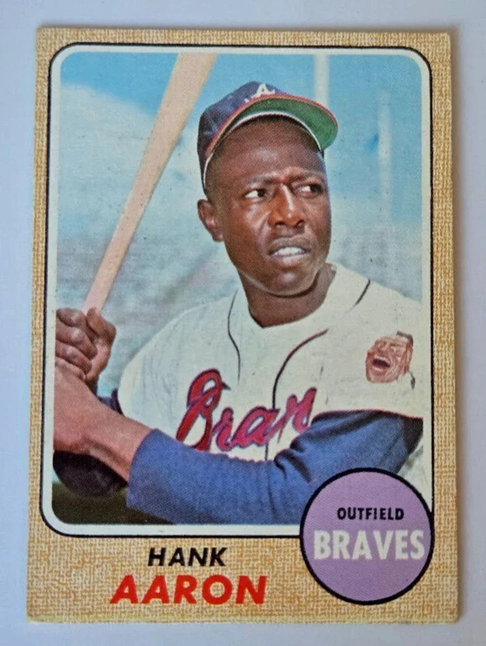 1968 Topps Hank Aaron #110 Vintage Baseball Card HOF MLB